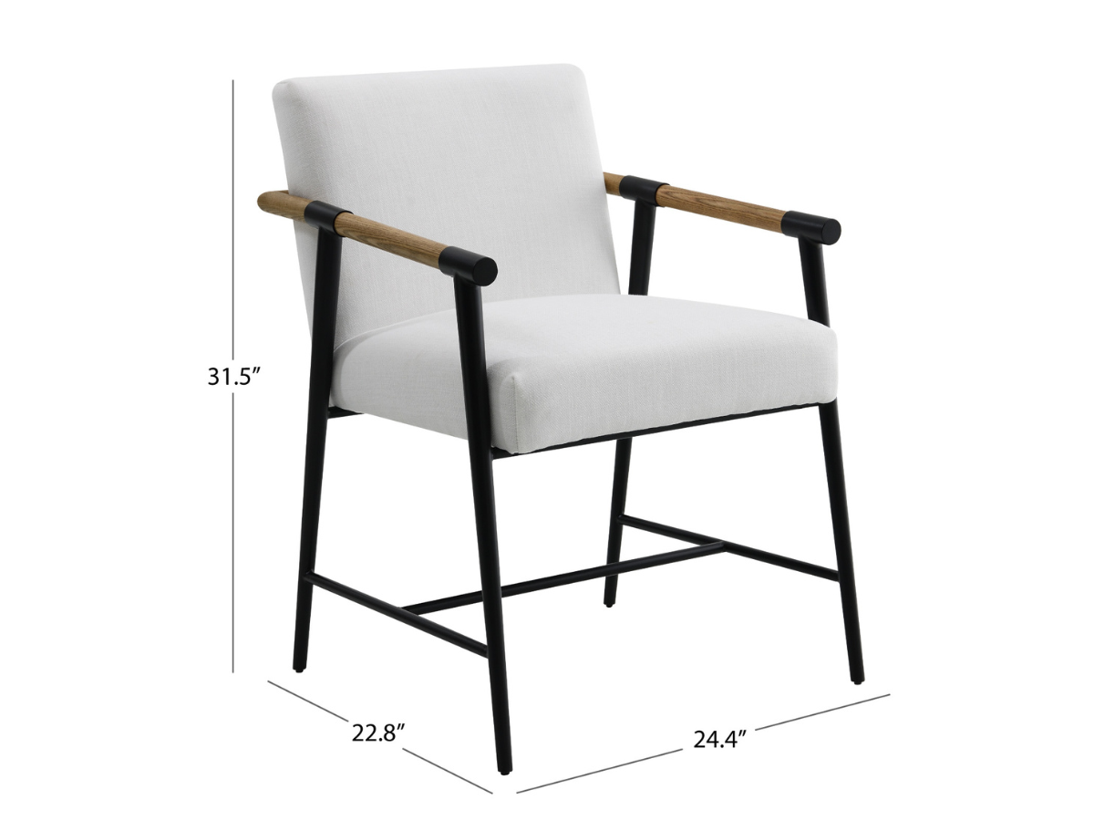 Parker 5-pc Dining Set - Black with White