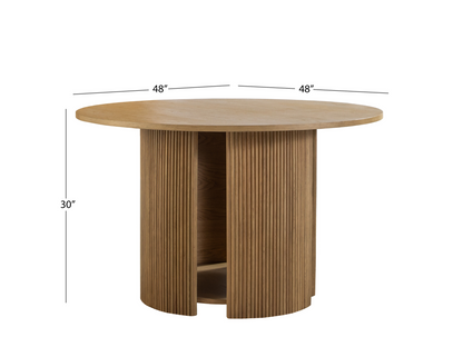 Parker 5-pc Dining Set - Natural with White