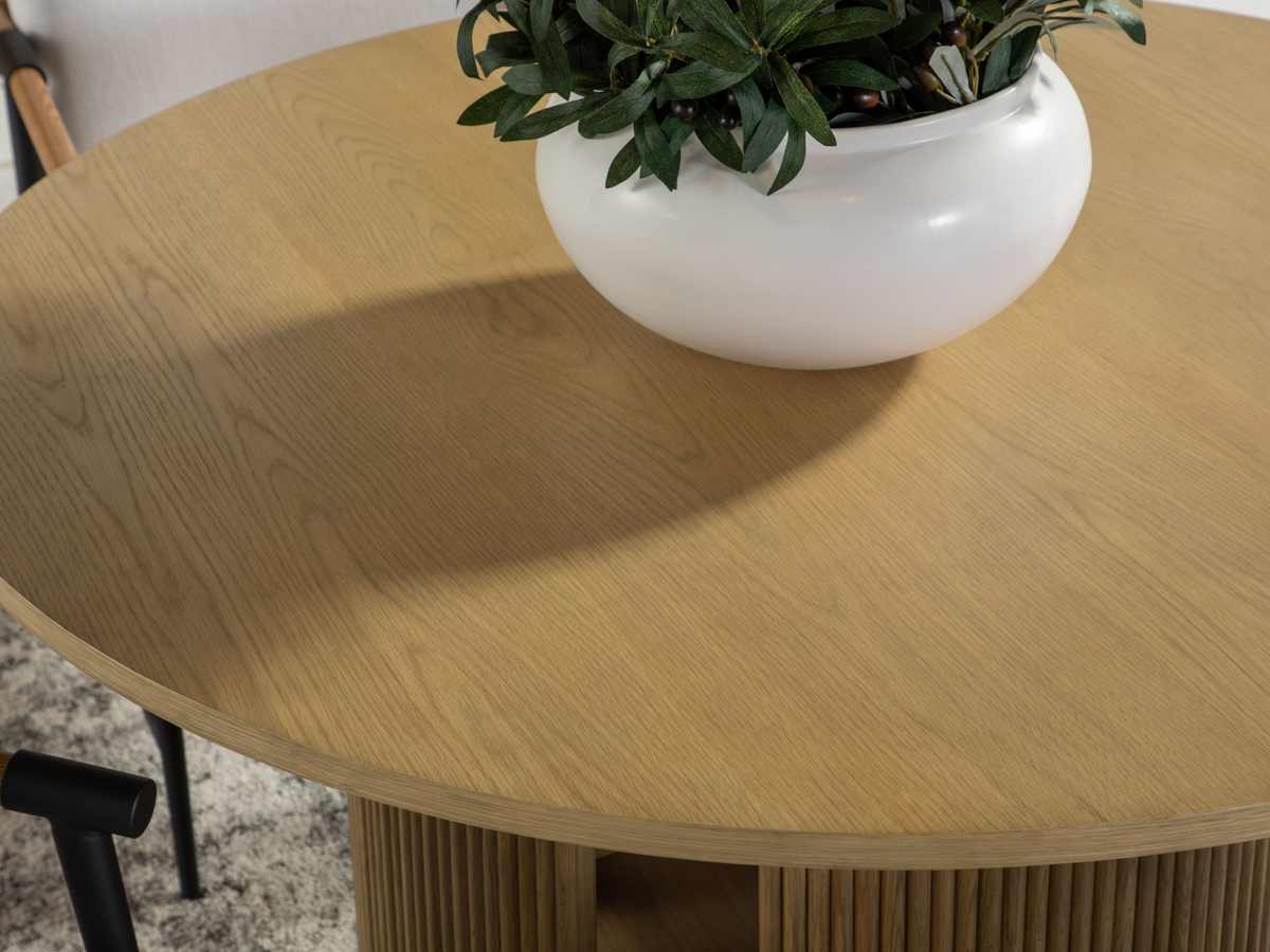 Parker 5-pc Dining Set - Natural with White