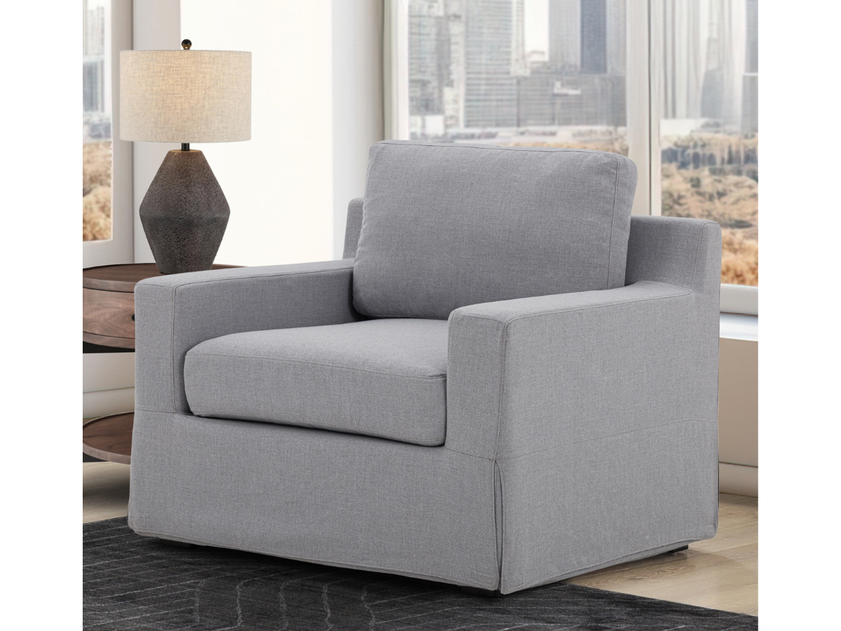 Rosalina Fabric Slipcover Chair - Gray