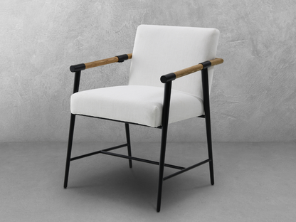 Parker Stain-Resistant Fabric Dining Chair - White