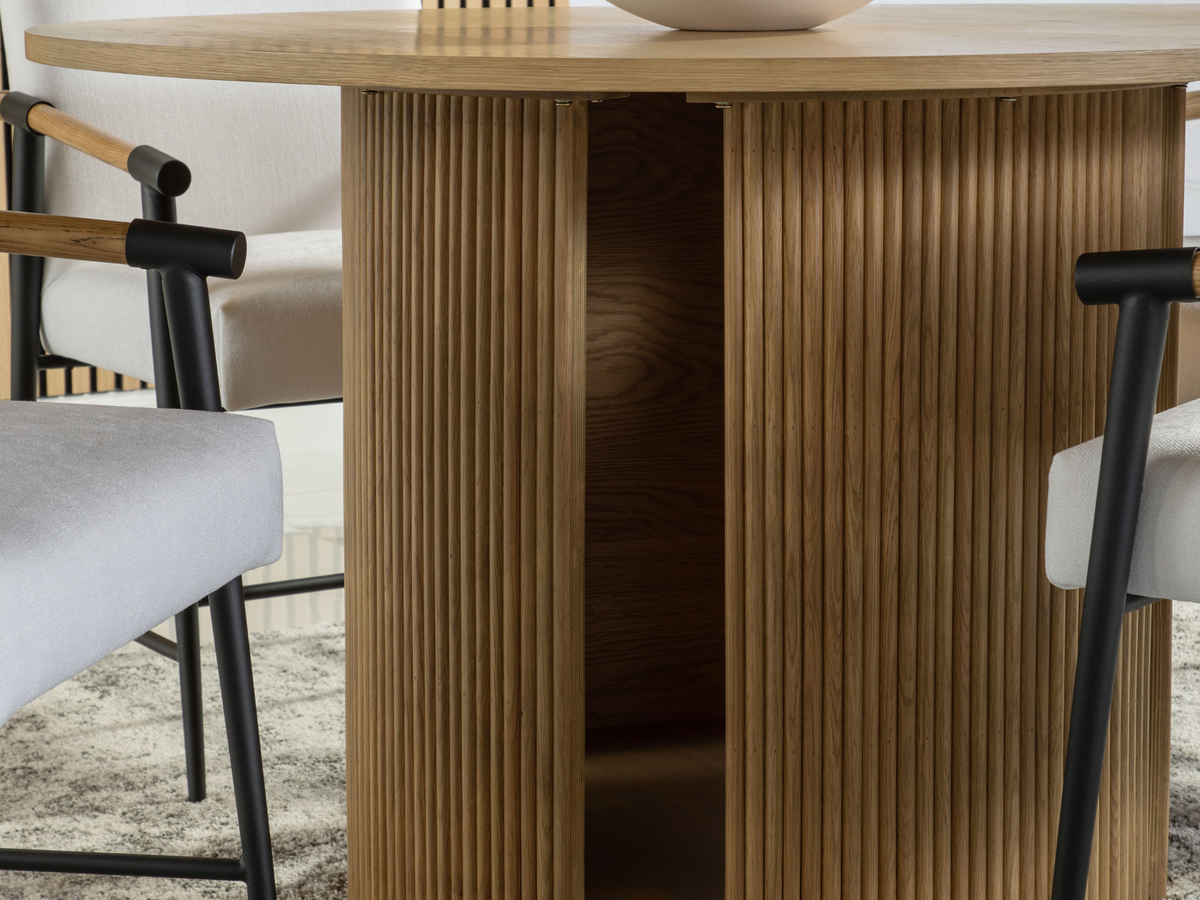Parker 5-pc Dining Set - Natural with White