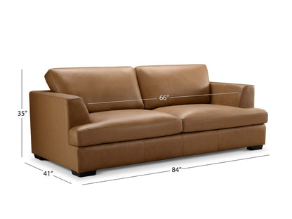 Lisbon Leather Sofa - Camel