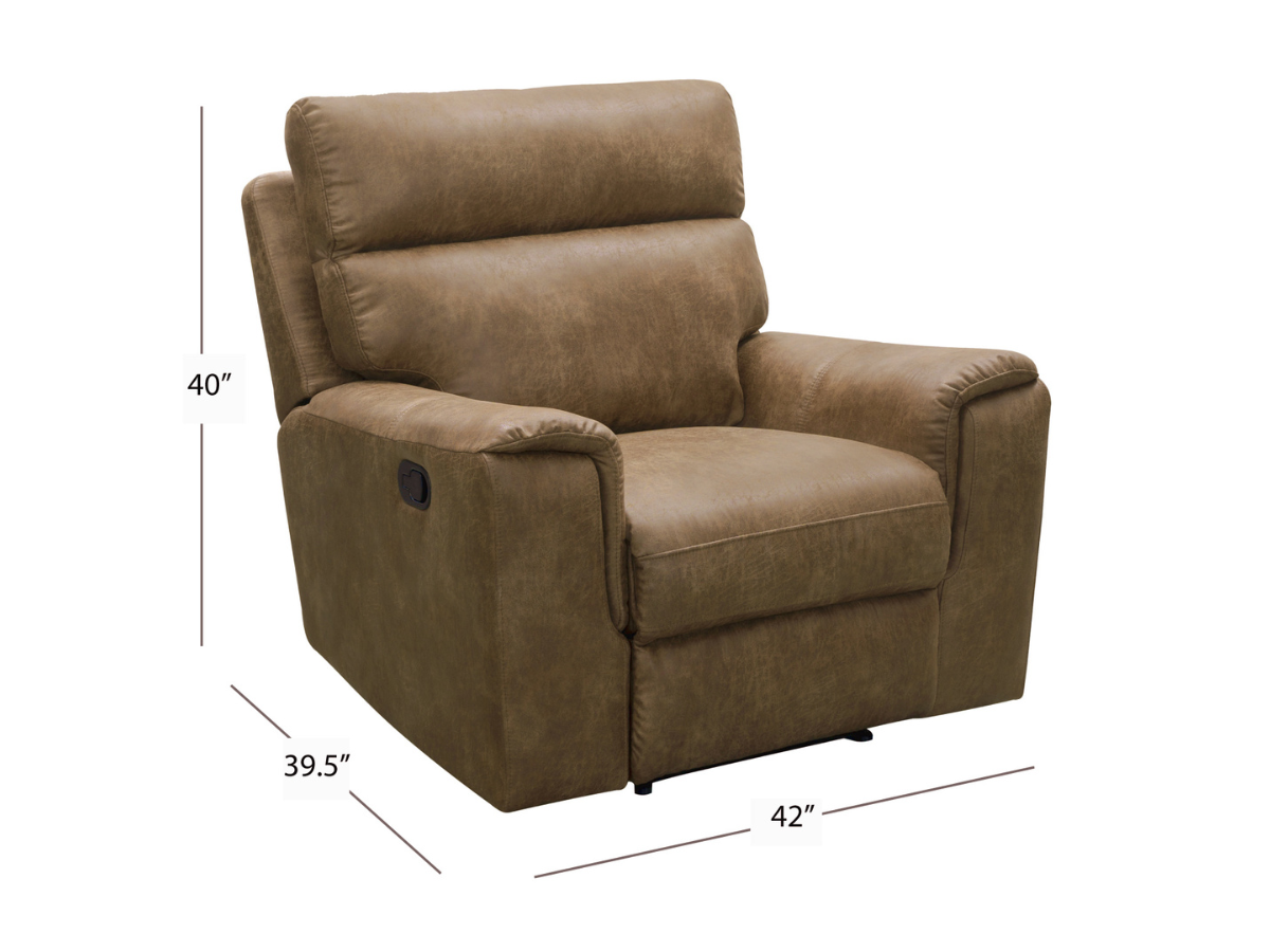 Lawrence Fabric Recliner - Camel