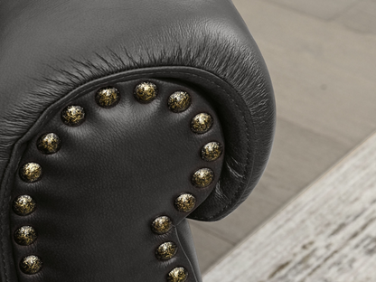Austin Leather Sofa - Dark Gray