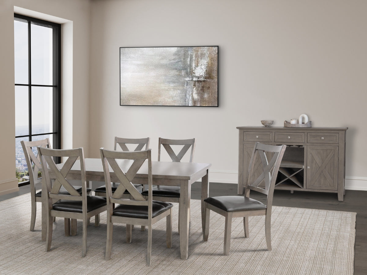 Theodore 8-pc Dining Set with Server - Gray