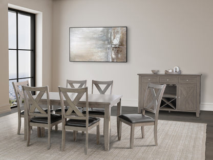 Theodore 8-pc Dining Set with Server - Gray