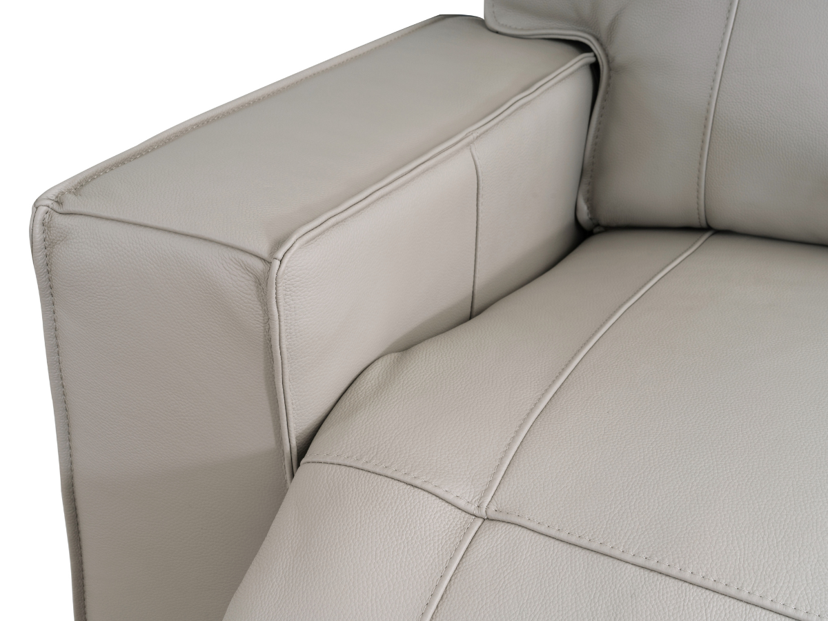 Layton Leather Power Reclining Loveseat - Gray