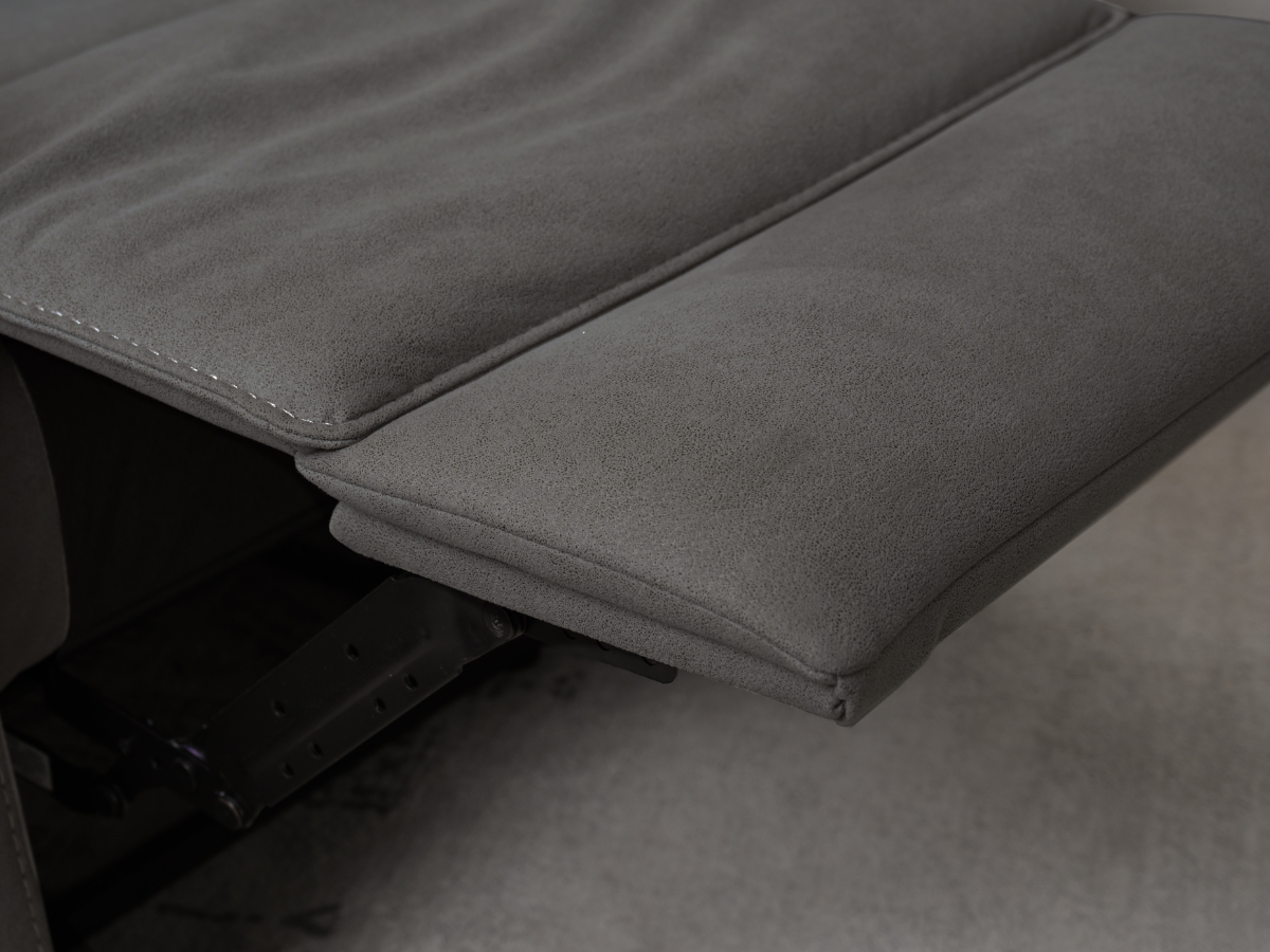 Margaret Fabric Manual Reclining Loveseat - Charcoal
