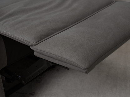 Margaret Fabric Manual Reclining Sofa with Console - Charcoal