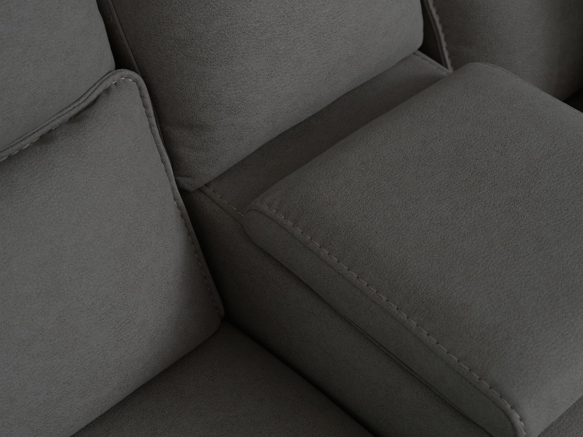 Margaret Fabric Manual Reclining Loveseat - Charcoal