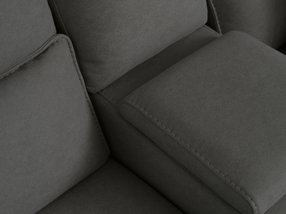 Margaret Fabric Manual Reclining Loveseat - Charcoal