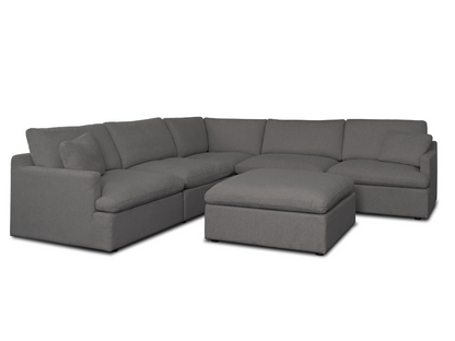 Capri Feather and Down 6-pc Modular Sectional - Gray