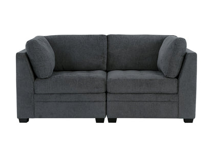 Nixon Fabric 6 Piece Modular Sectional Set - Gray