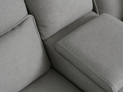Margaret Fabric Manual Reclining Loveseat - Gray