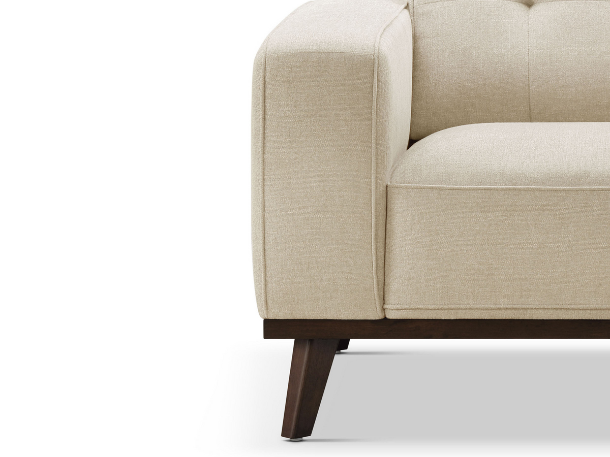 Vicenza Mid-Century Upholstered Chair - Beige