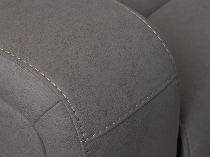 Margaret Fabric Manual Reclining Sofa with Console - Charcoal