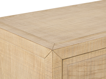 Bacara Modern Classic Wood Brushed 2 Drawer Nightstand - Natural