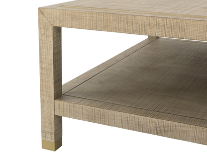 Bacara Modern Classic Wood Brushed Coffee Table 60' - Natural