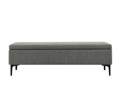 Evella Upholstered Storage Bench - Gray - Queen
