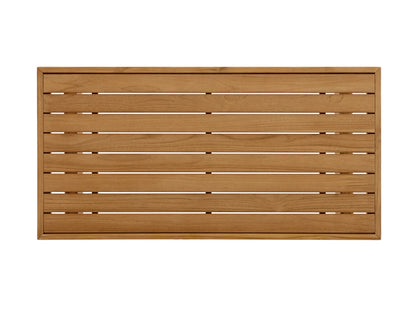 Santino® Outdoor Sofa & Coffee Table Collection - White Fabric with Teak Frame