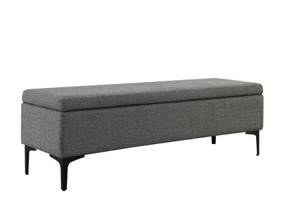 Evella Upholstered Storage Bench - Gray - Queen