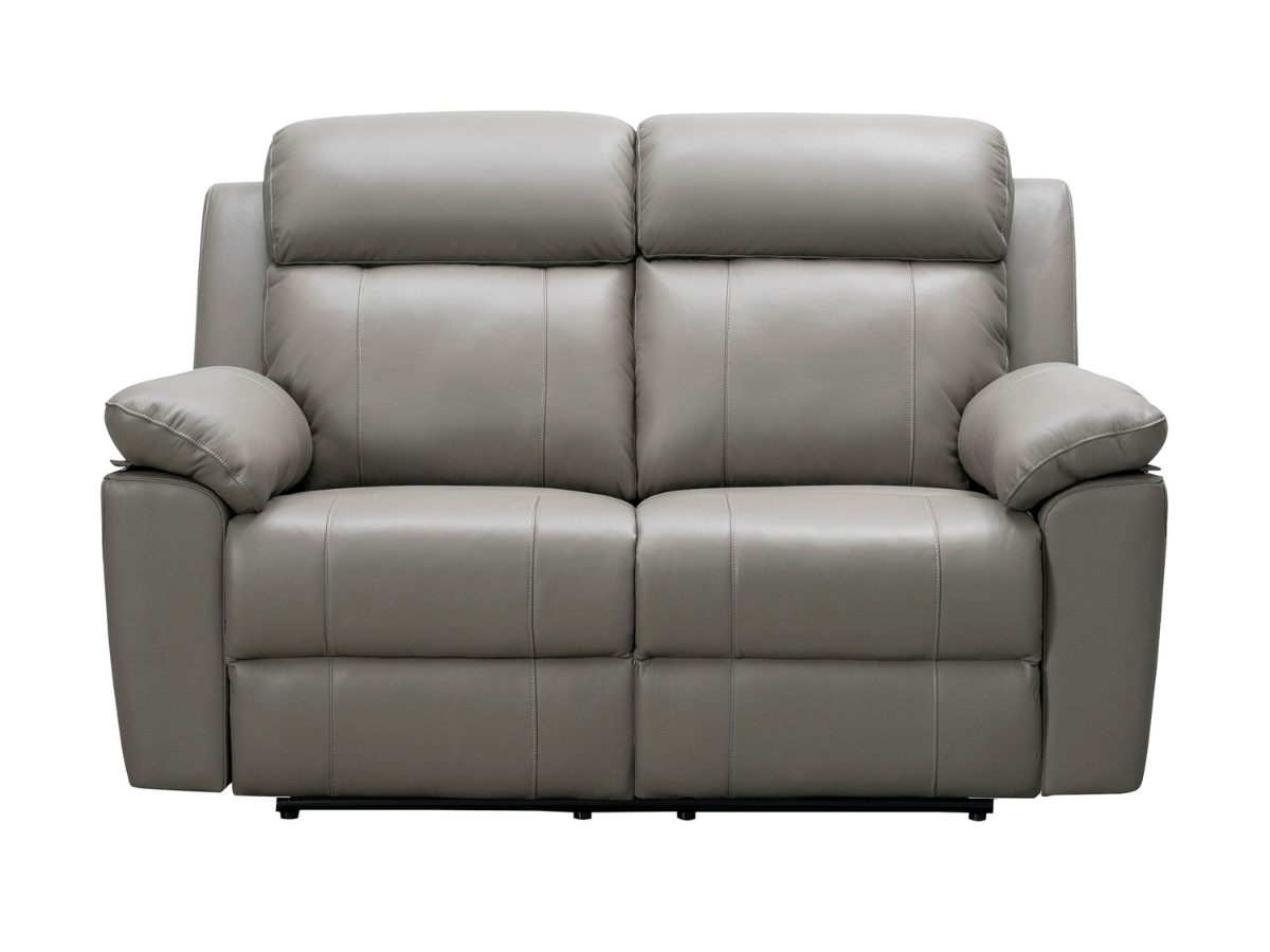 Braylen Top Grain Leather Reclining Loveseat - Gray