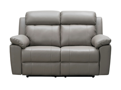 Braylen Top Grain Leather Reclining Loveseat - Gray