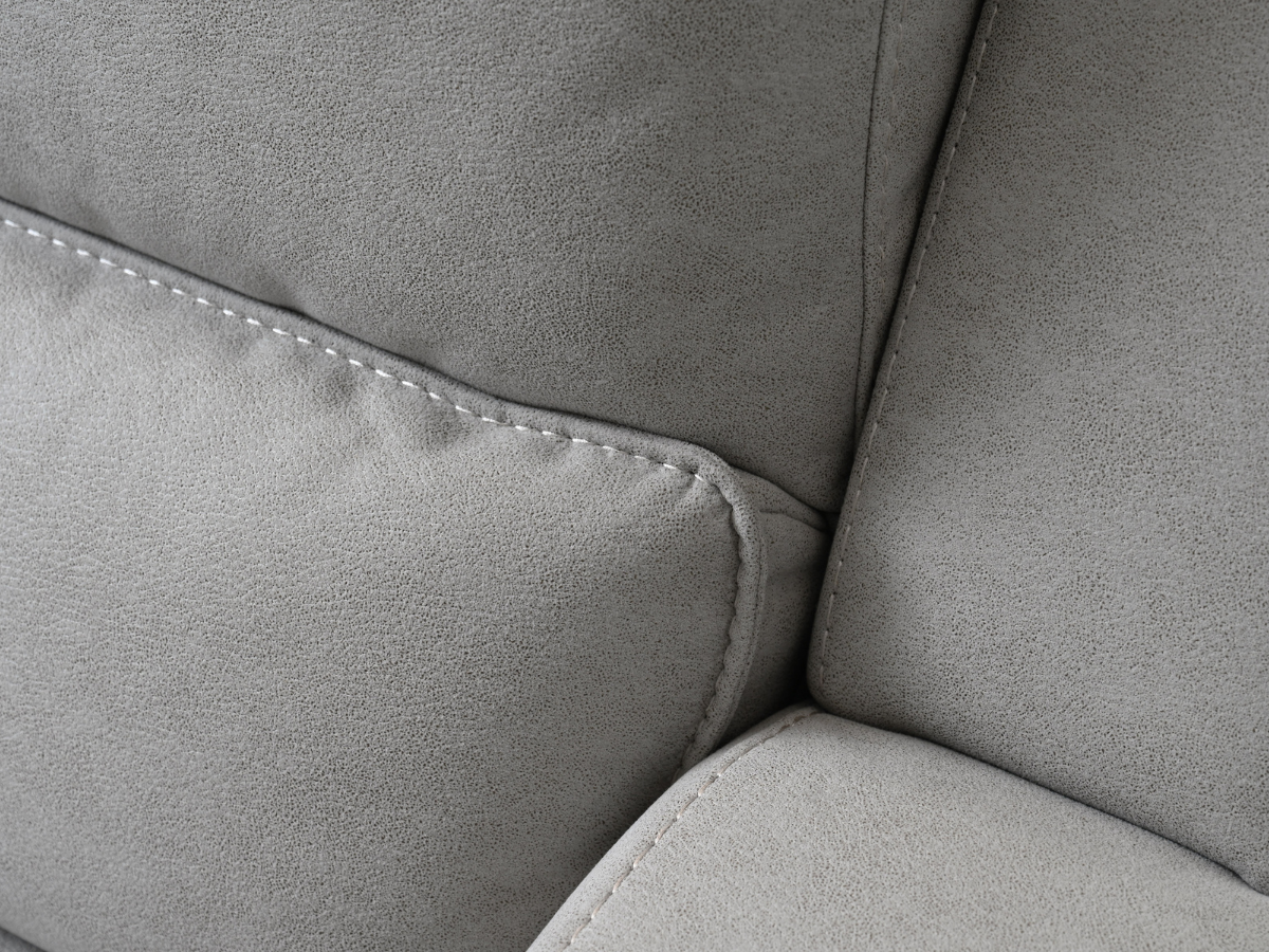 Margaret Fabric Manual Reclining Loveseat - Gray