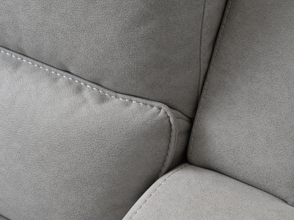 Margaret Fabric Manual Reclining Loveseat - Gray