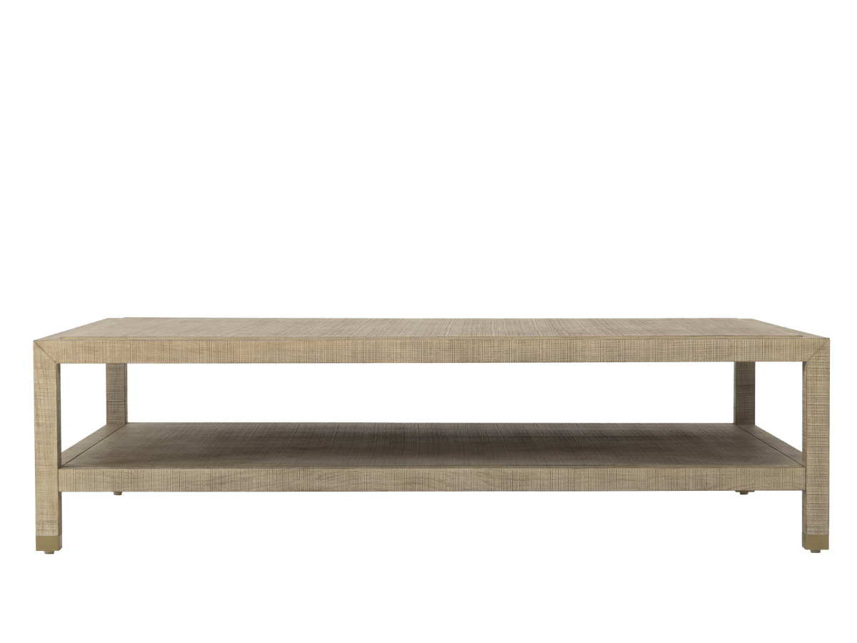 Bacara Modern Classic Wood Brushed Coffee Table 60' - Natural