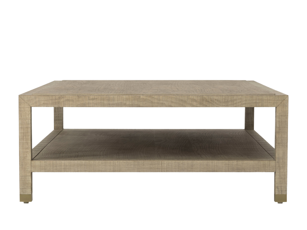 Bacara Modern Classic Wood Brushed Coffee Table 60' - Natural