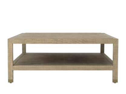 Bacara Modern Classic Wood Brushed Coffee Table 60' - Natural