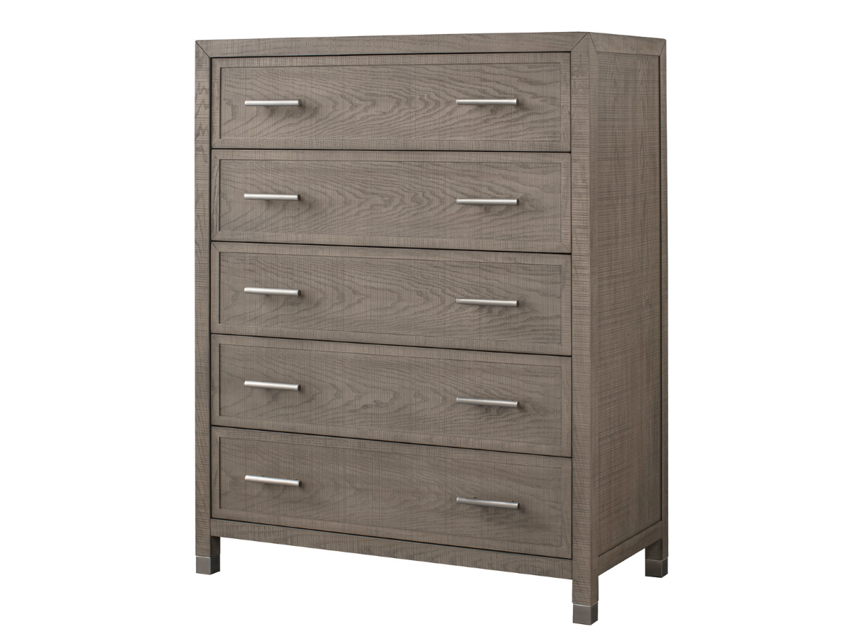 Bacara Modern Classic Wood Brushed 5-Drawer Chest 42' - Natural