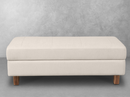 Berkeley Fabric Storage Ottoman - Cream