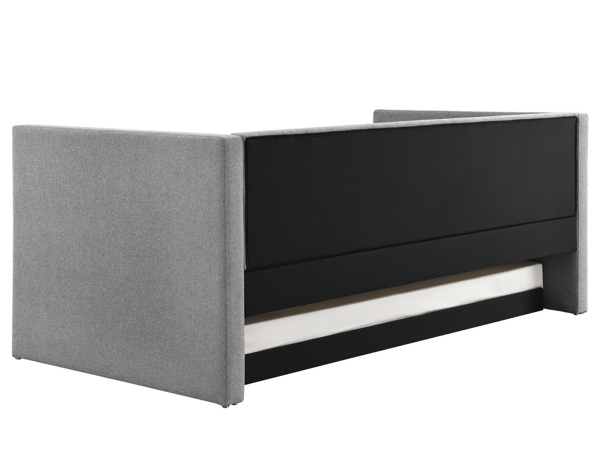 Aveline Upholstered Twin Daybed with Trundle - Gray