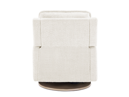 Ayden Boucle Swivel Glider Power Recliner - White