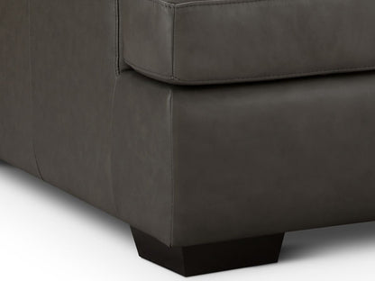 Lisbon Leather Armchair - Dark Gray