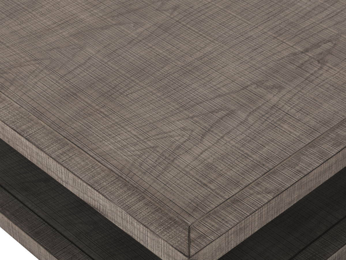 Bacara Modern Classic Wood Brushed Coffee Table 60' - Gray