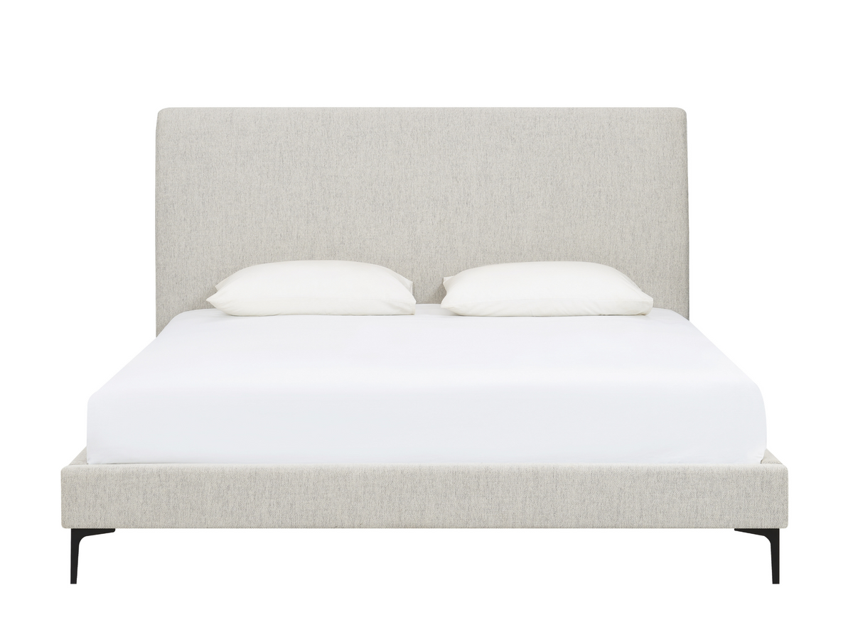 Evella Upholstered Bed - Cream - Queen