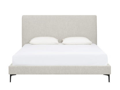 Evella Upholstered Bed - Cream - Queen