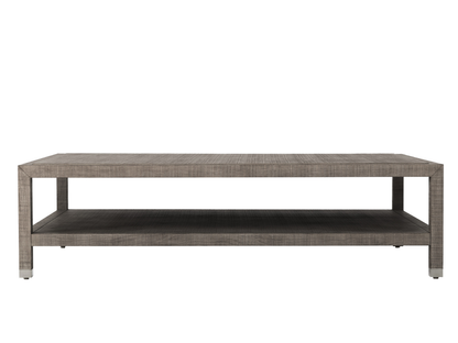 Bacara Modern Classic Wood Brushed Coffee Table 60' - Gray