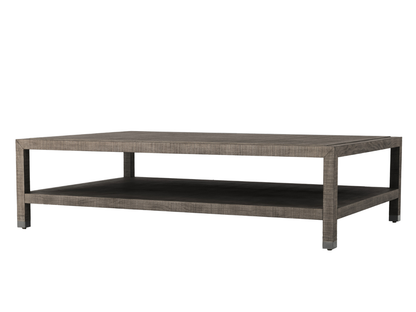 Bacara Modern Classic Wood Brushed Coffee Table 60' - Gray