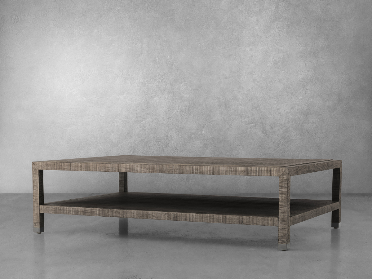 Bacara Modern Classic Wood Brushed Coffee Table 60' - Gray