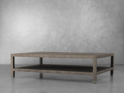 Bacara Modern Classic Wood Brushed Coffee Table 60' - Gray