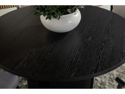 Parker 48" Round Dining Table - Black