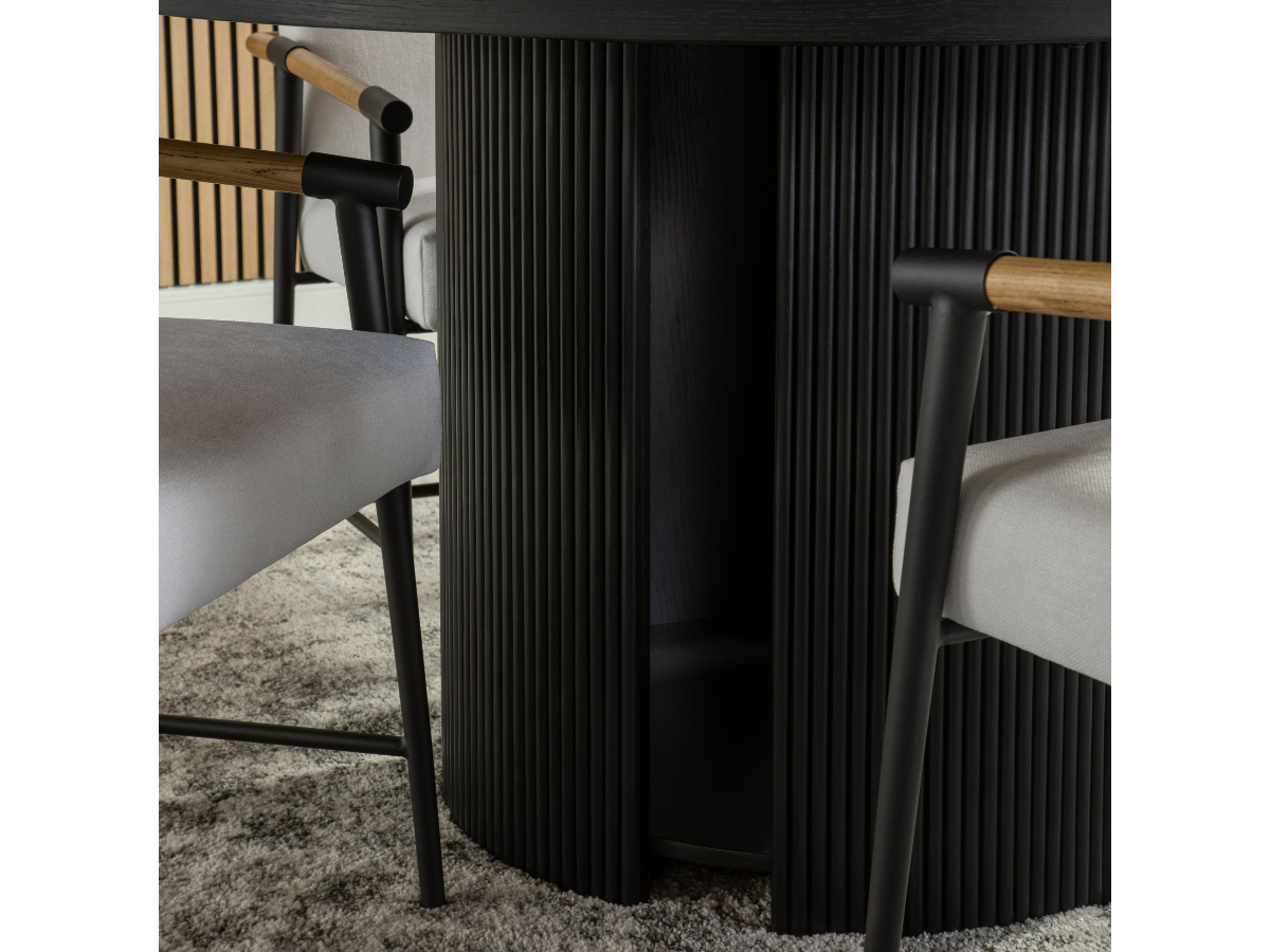 Parker 48" Round Dining Table - Black
