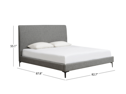 Evella Upholstered Bed - Gray - King