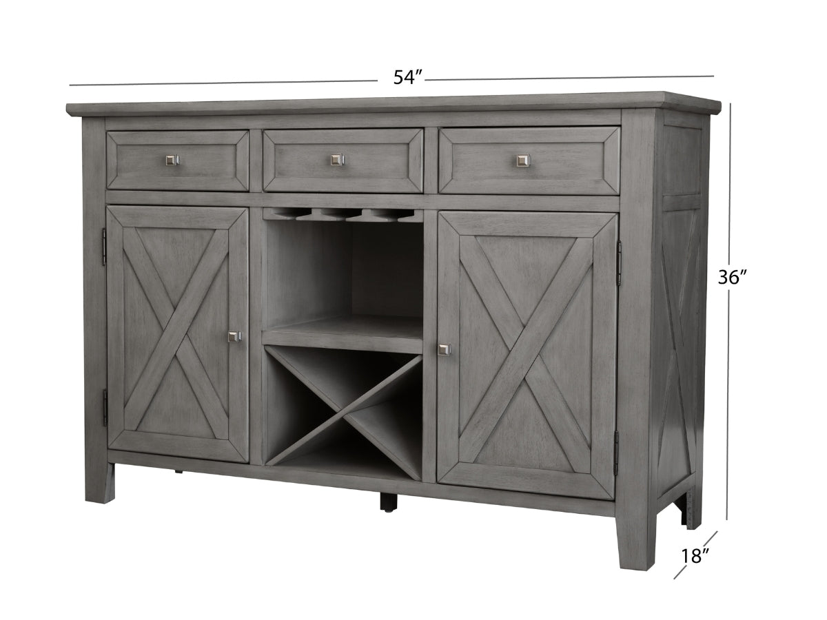 Theodore 8-pc Dining Set with Server - Gray