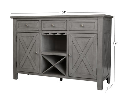 Theodore 8-pc Dining Set with Server - Gray